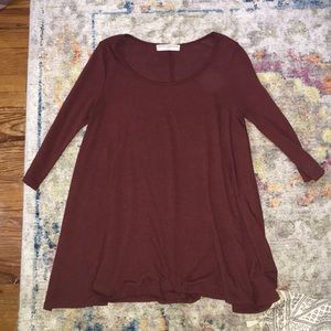 Maroon Tunic Top